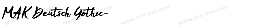 MAK Deutsch Gothic字体转换